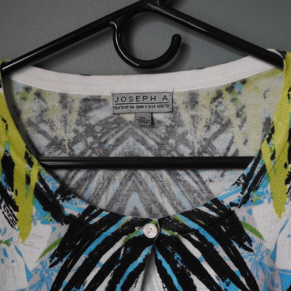 Joseph A. Colorful Buttoned-Down Sweater Cardigan, Women's Size XL - Picture 4 of 6